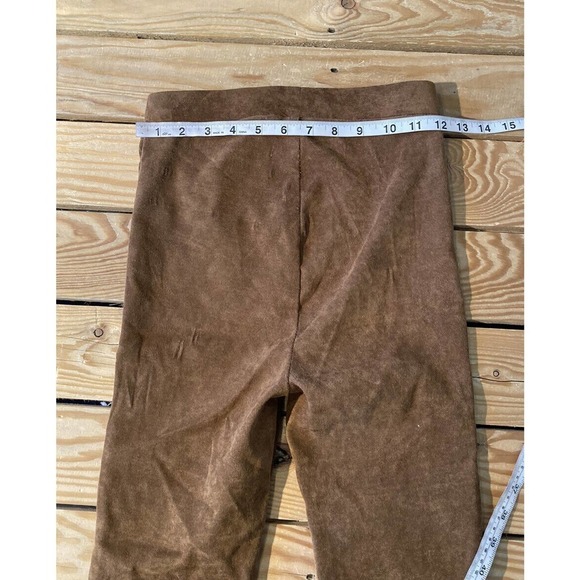 NEW Ooberswank Faux Suede Pull On Pants Size XS Women’s Brown - Picture 8 of 8